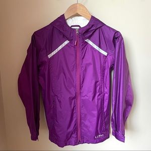 L.L. Bean Kids Rain Jacket Purple (Size M 10-12)